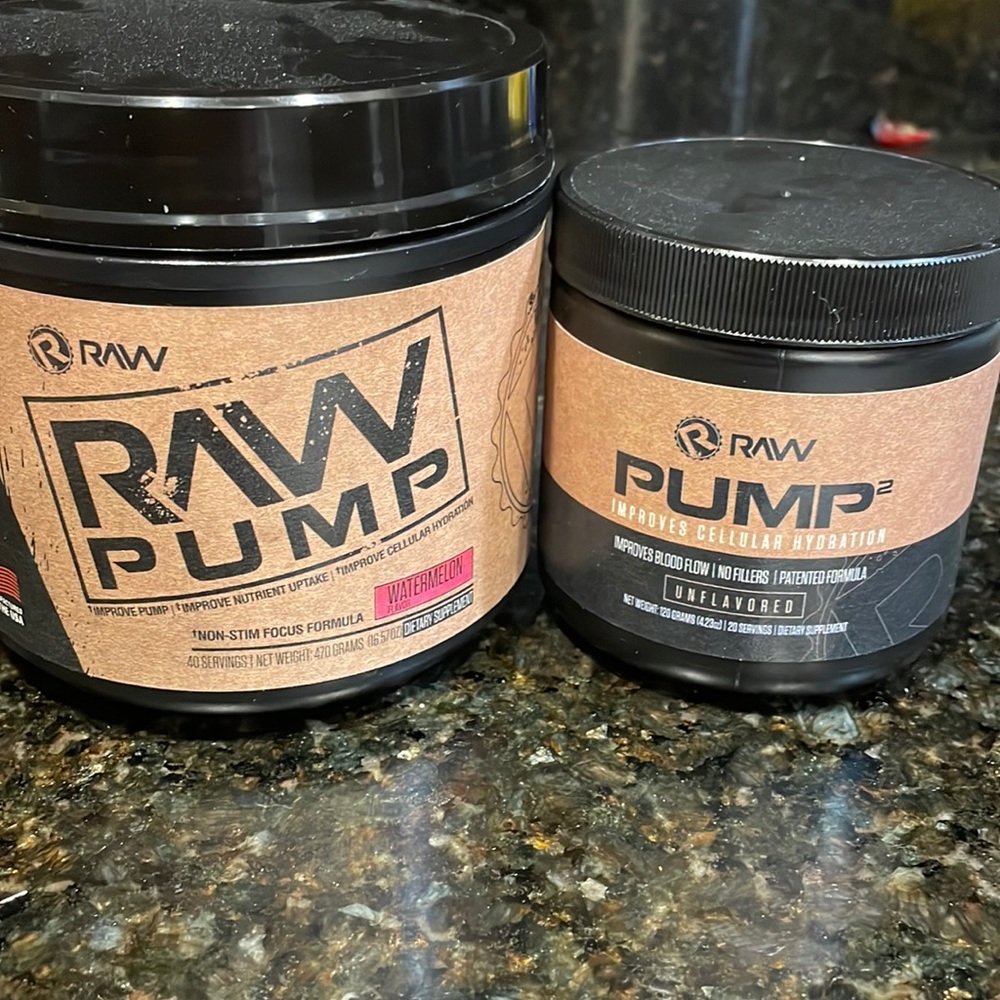 Raw pump pre workout and raw pump2